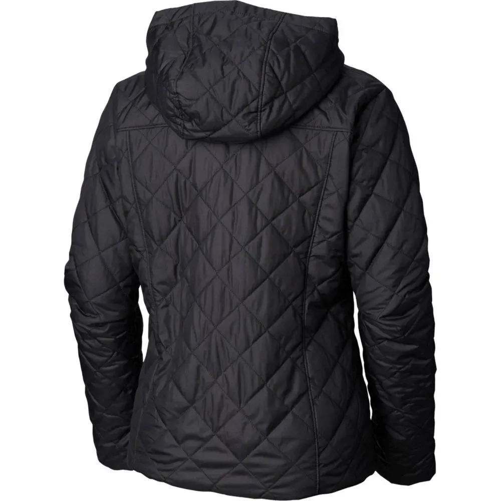 New! COLUMBIA Women's Copper Crest Hooded Black Jacket Fleece Lined Size XS